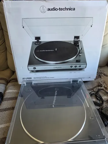 Vitrola tocador de vinil audiobtechnica at lp60x