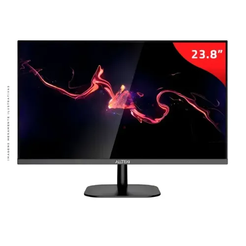 Monitor Gamer Alltek 23.8 Pol., FHD, IPS, 120Hz, 5ms, Base Ajustável, VESA, HDMI, VGA - MN
