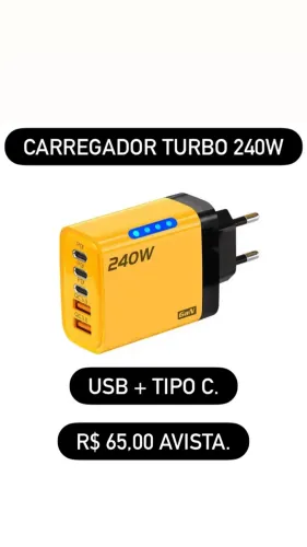 Carregador 240W Super Potente.