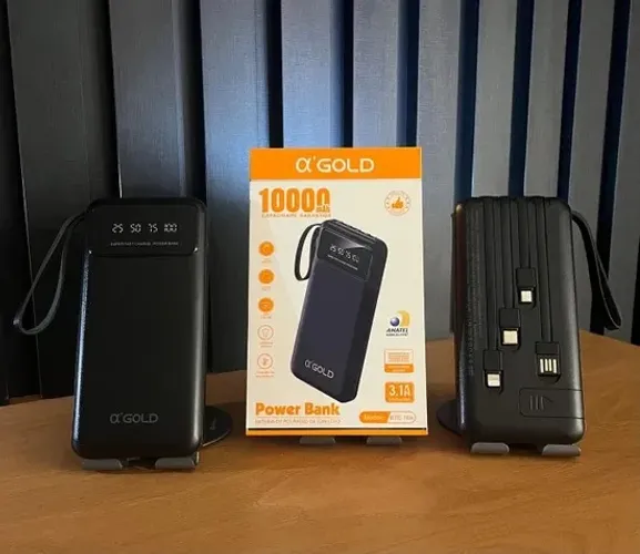 Power Bank Carregador Portátil 10000mah Agold Bte-18a Original Carga Rápida