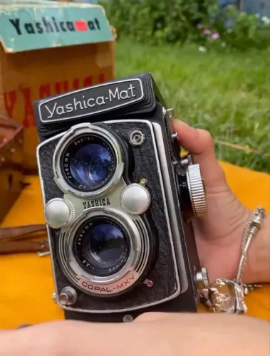 Yashica Mat funcional com caixa original - Câmera analógica (120mm)