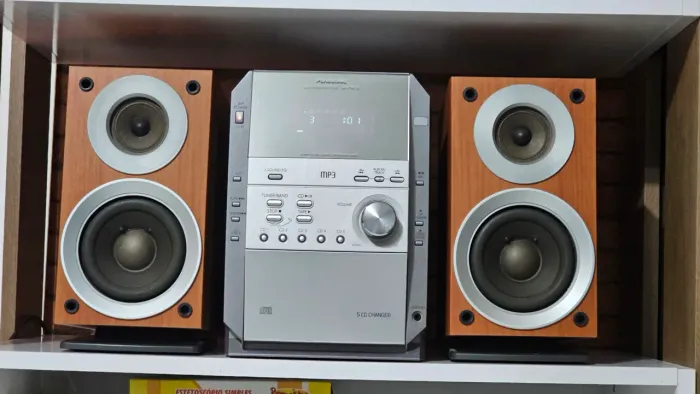 Mini System Panasonic SA-PM19 - 5 CDs/Tape Deck/Rádio