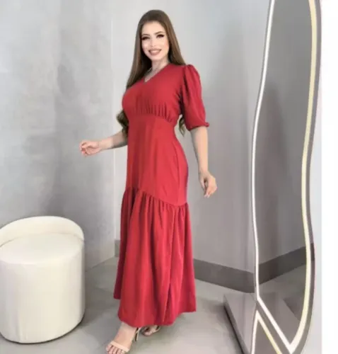 Vestido Longo Liso