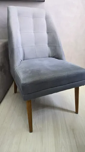 KIT 2 CADEIRAS JANTAR SUEDE CINZA