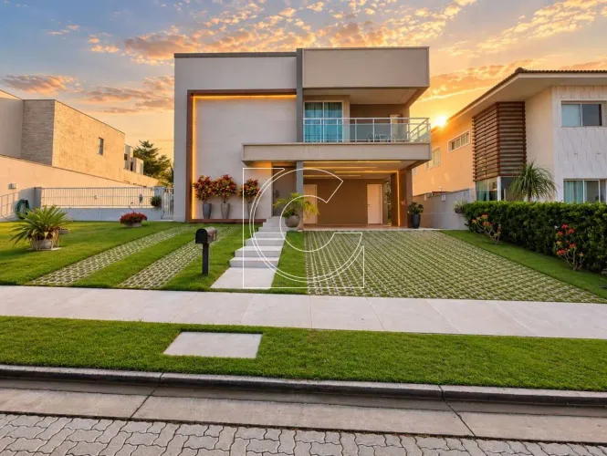 Alphaville Fortaleza, Casa Duplex, 400m², Terreno de 787m², 4 suítes, Projetada, Porteira