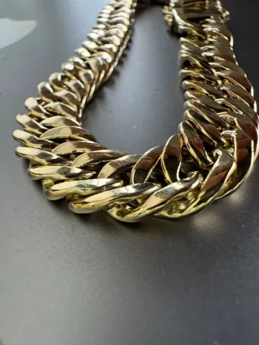 Pulseira Groumet de ouro 22.34g 18k procedência garantia eterna