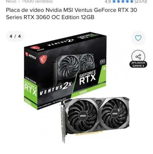 RTX 3060 12 GB MSI