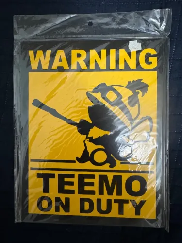 Placa decorativa geek Teemo on duty - League of legends