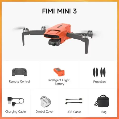Drone Xiaomi Fimi Mini 3 4k Gimbal 3 Eixos + Bolsa transporte