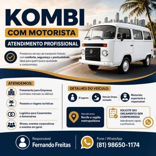 Kombi com motorista 