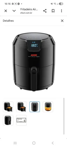 Fritadeira sem Óleo Arno Airfry Super Digital 4,2L 127v