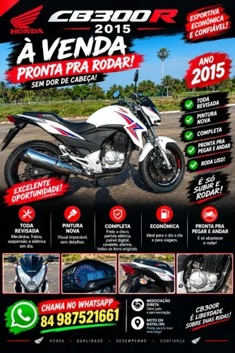 Honda CB 300R ano 2015 em excelente estado de conservação,