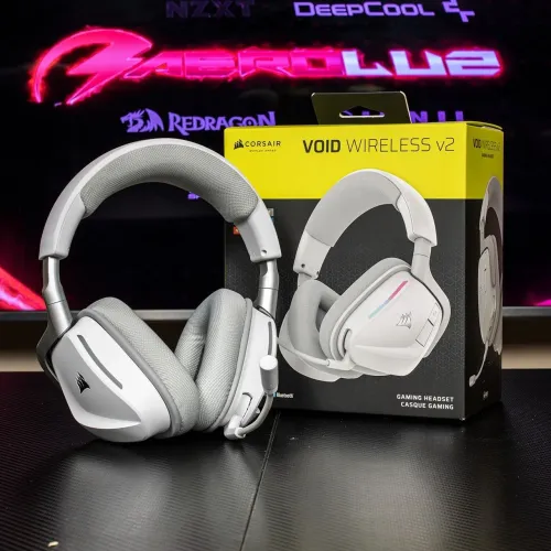 Headset Gamer Sem Fio Corsair Void Wireless V2, RGB Dolby Atmos Áudio imersivo Pc