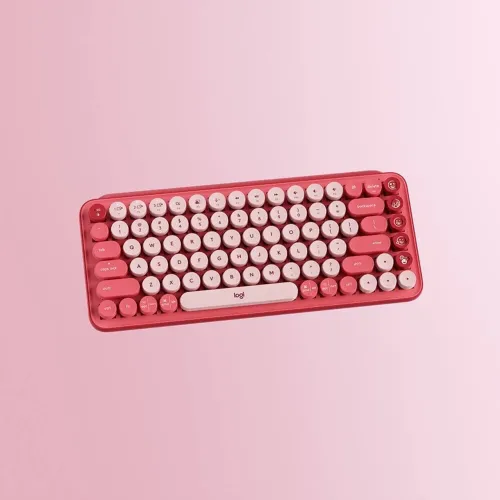 Teclado mecânico sem fio Logitech Rosa 