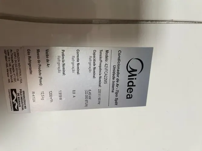 Ar-Condicionado Split Midea Liva Inverter 22.000 BTUs (220V) - Pronto para instalar!