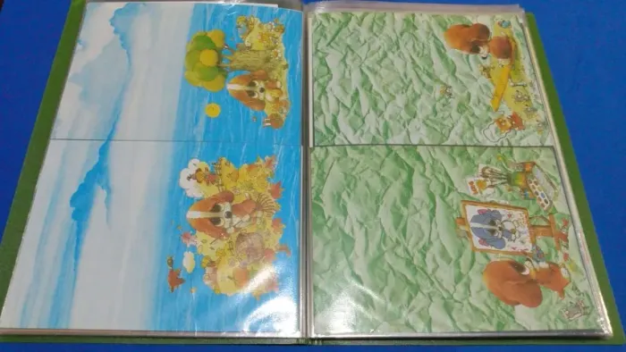 Pasta com papel de carta antigo papéis de carta