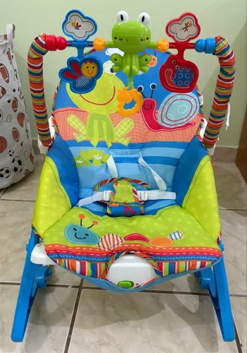 Cadeira De Descanso Vibratória Musical Maxi Baby Azul