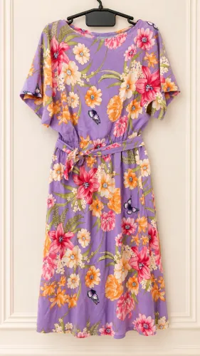 Veste viscose com cinto, Flórido.