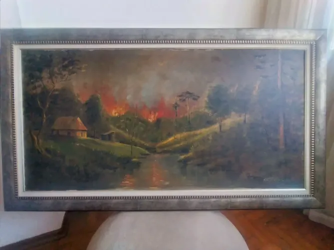Quadro Pintura Óleo Italiano