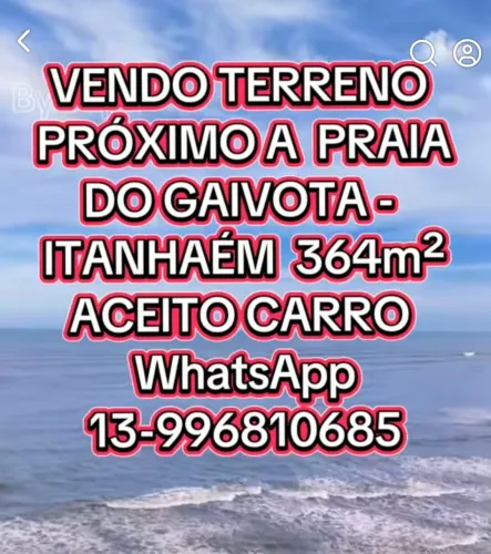 TERRENO GAIVOTAS ITANHAÉM 