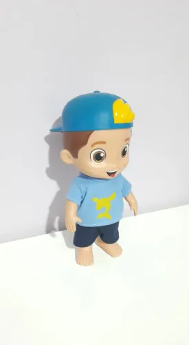 Boneco Luccas Neto Aventureiro Azul 27cm Presente Menino