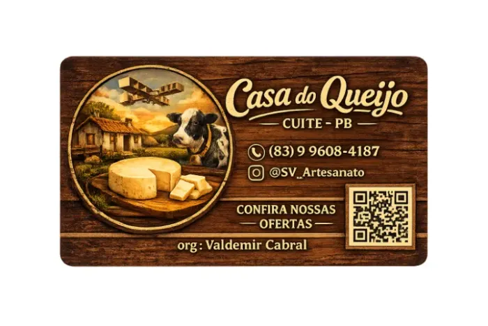 Queijos coalho de 1° e queijo jucurutu (casa do queijo Cuité-PB)