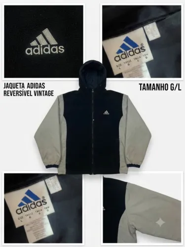 Jaqueta Corta-Vento (ADIDAS REVERSÍVEL VINTAGE)