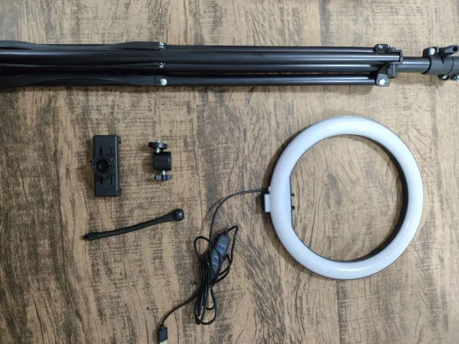 Ring Light com tripé de 2,1 M kit completo
