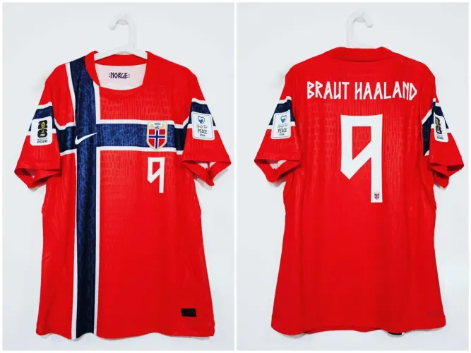 Camisa Noruega 2026/2027 Europa Copa do Mundo Haaland Odegaard