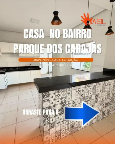 CASA COM 02 QUARTOS DISPONÍVEL PARA LOCAÇÃO NO BAIRRO PARQUE DOS CARAJÁS!