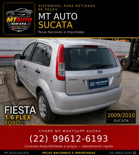 Sucata Ford Fiesta 1.6 2009/2010 disponível para venda de peças.