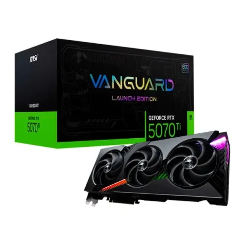 Placa de Video MSI GeForce RTX 5070 Ti Vanguard SOC Launch Edition, 16GB, GDDR7