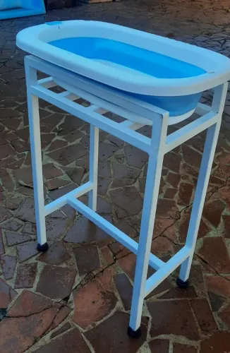 Banheira + Base Reforçada Banho Recém Nascido