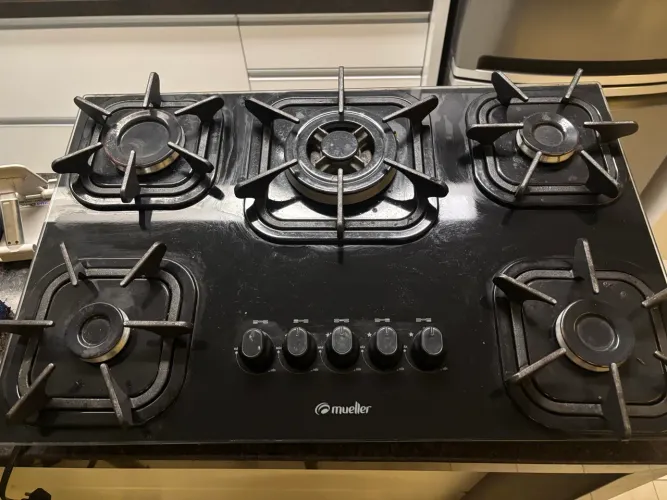 Cooktop Mueller 5 Bocas Com Queimador Tripla Chama - Bivolt