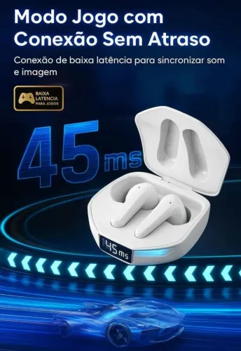 Fone Gamer Lé novo Thinkplus - Som 3D, Latência 45ms, Bluetooth 5.4 é Microfone HD