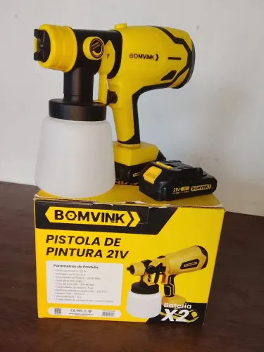 Pistola de Pintura Bomvink 21V + 2 Baterias Nova