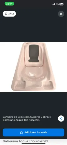 Banheira galzerano com suporte