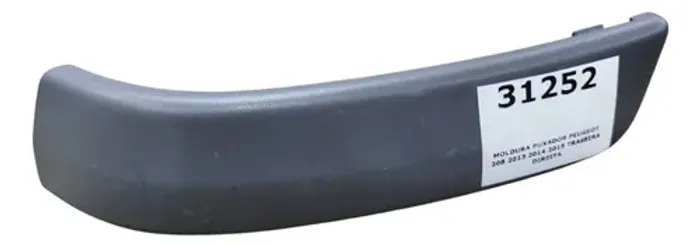 Moldura Puxador Peugeot 208 2013 2014 2015 Traseira Direita Preto Traseira