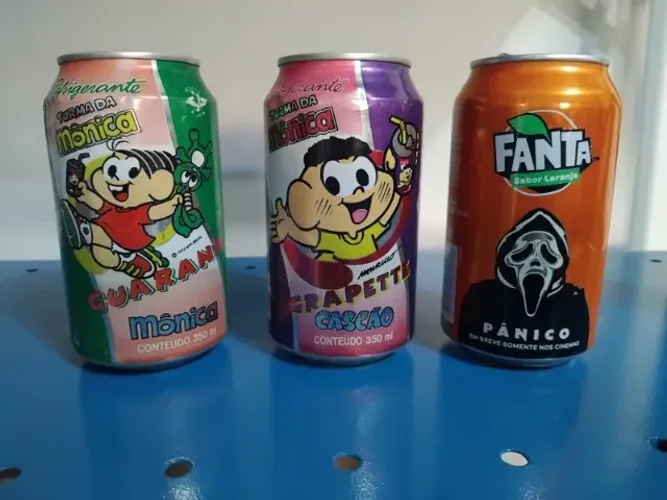 Turma da Monica latinhas latas refrigerante fanta coleção lote