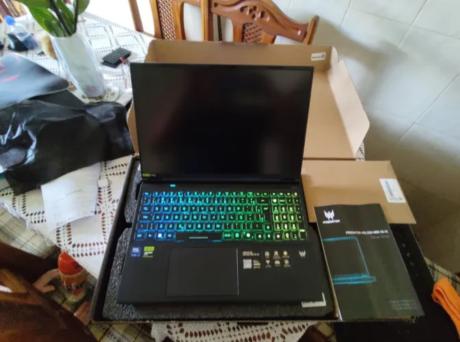 Notebook gamer Acer Predator com RTX 5070 E SSD NVME 500GB