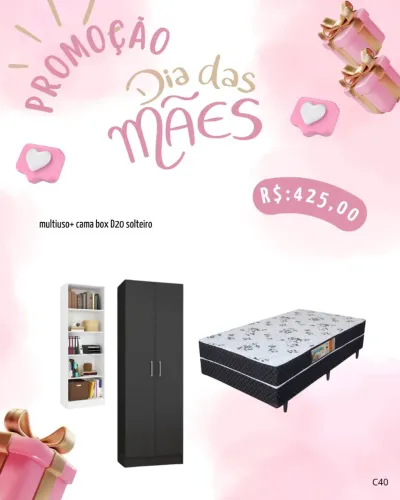 Cama Box solteiro + armário multiuso / pague na entrega  / entregamos em até 48h 