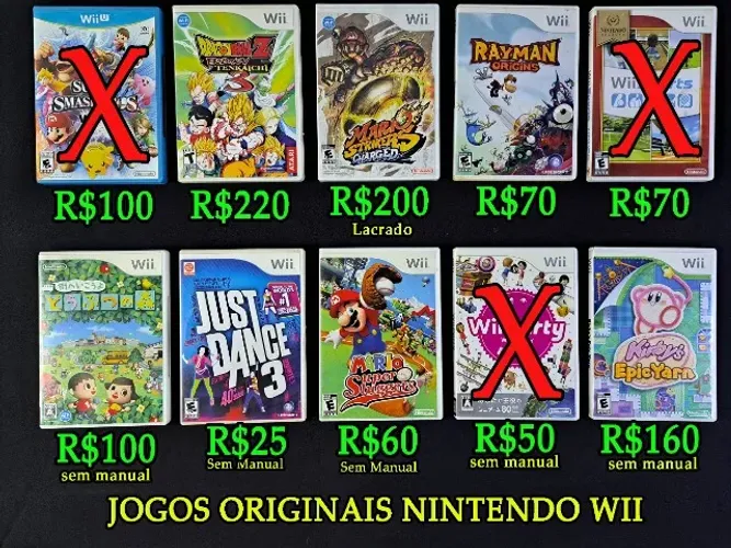 Jogos Originais Nintendo Wii americanos. No More Heroes, Tenchu, Kirby, Dragon Ball, Okami