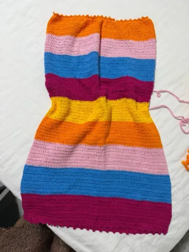 Vestido de crochê Virgínia