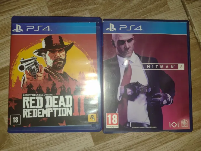 RD2 e Hitman 2 ps4 mídia física