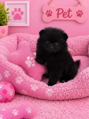 Lulu da Pomerania Femea Black Tan