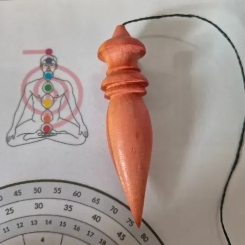 Pêndulo de Madeira com Chumbo Reiki Radiestesia
