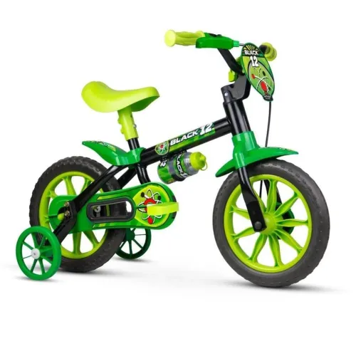 Bicicleta Black Aro 12 Nathor Nova na caixa