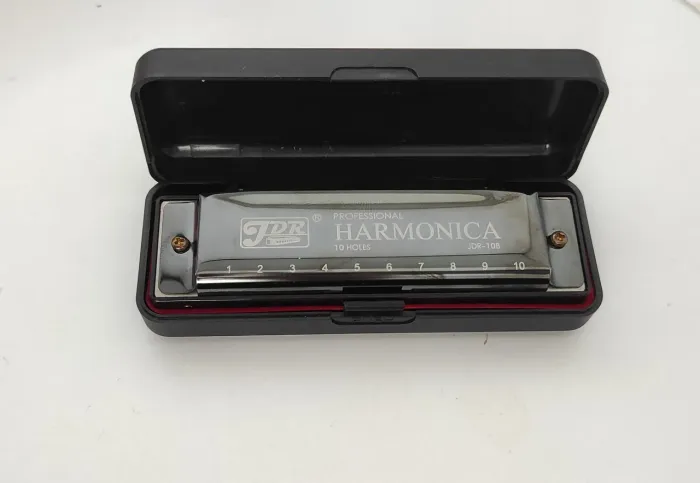 Gaita JDR Professional Harmonica 10 Furos em Dó (C) + Estojo