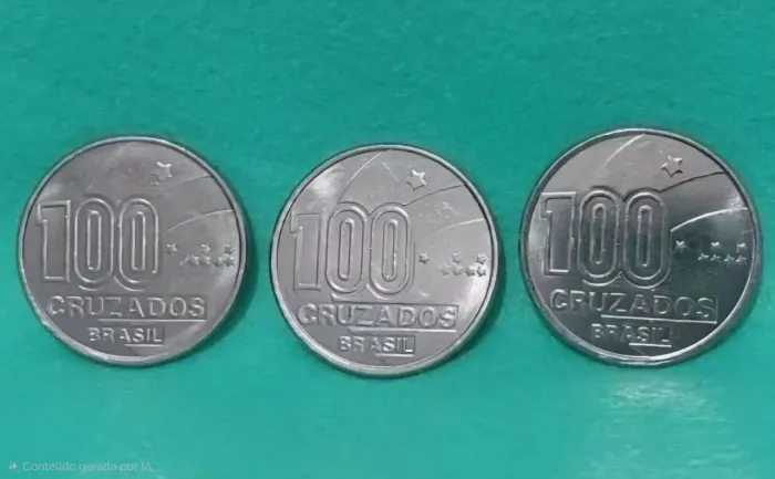 MOEDAS 100 CRUZADOS - TRIO AXÉ