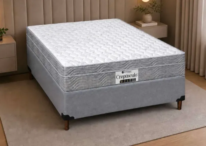 Cama box casal / colchão e base / NOVO 